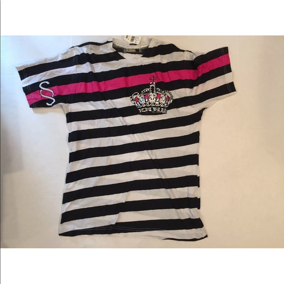 Subscript Shirt Tee Rare! $68 stripe crown M - Picture 1 of 8